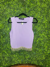 Load image into Gallery viewer, Purple top with rhinestones
