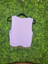 Load image into Gallery viewer, Purple top with rhinestones
