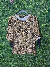 Load image into Gallery viewer, Cheetah print blouse with fringe
