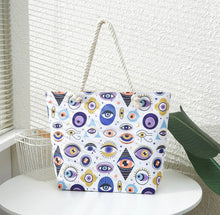 Load image into Gallery viewer, Ojo tote bag-white
